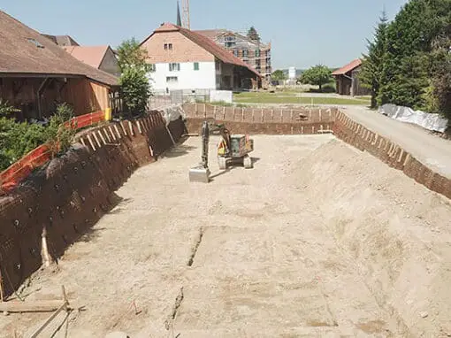 STABILISATION TEMPORAIRE  D’UNE FOUILLE À ECUVILLENS