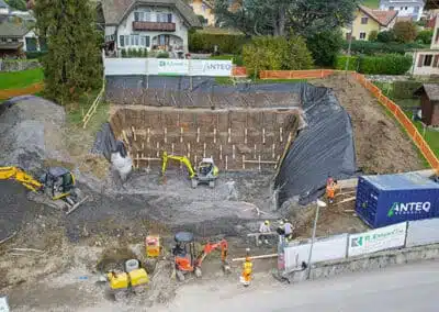 BLINDAGE D’UNE FOUILLE D’EXCAVATION À BLONAY