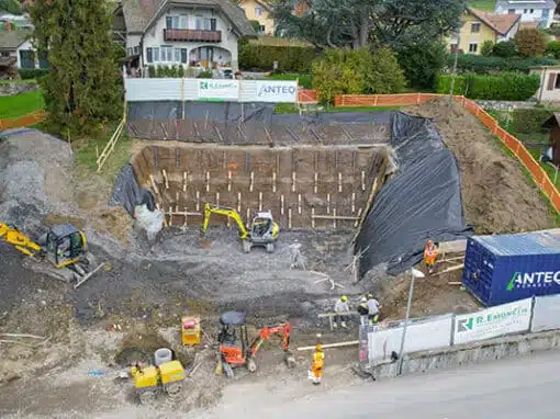 BLINDAGE D’UNE FOUILLE D’EXCAVATION À BLONAY